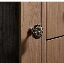 Load image into Gallery viewer, French Antique Bronze Solid Brass Drawer Knob, Premium Chinese Vintage Cabinet Handle for Kitchen Shoe Wardrobe Doors