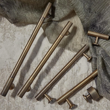 Load image into Gallery viewer, Solid Brass Cabinet Pulls & Knobs | Antique Bronze Drawer Handles, Dresser Knobs, Kitchen & Cupboard Pulls, Furniture Hardware