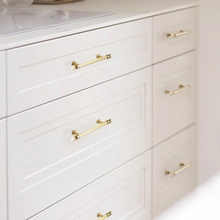 Load image into Gallery viewer, 3.78"-8.8" Art Decor Luxury Pulls & Knobs (Pink Crystal Stone, Shiny Gold, Purple, White, Chrome) | Cabinet, Dresser & Drawer Hardwar