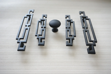 Load image into Gallery viewer, 2.5"-5.0" (64-128mm) Black Knobs, Pulls & Handles | Chinese Style Cabinet Door, Drawer, Dresser & Cupboard Kitchen Hardware