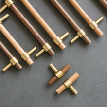Load image into Gallery viewer, Adjustable Walnut Wood & Beech Pulls, Knobs & Handles | Drawer, Cupboard, Cabinet & Dresser Hardware