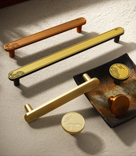 Load image into Gallery viewer, 3.78"-7.55" Modern Chinese Style Pulls, Handles & Knobs (Gold, Bronze, Antique Coffee) | Cabinet, Dresser, Drawer & Kitchen Hardware