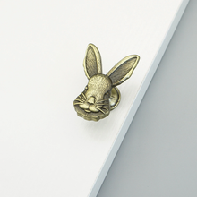 Load image into Gallery viewer, Cute Rabbit Cabinet Knobs | Unique Copper, Bronze, Silver, Black Drawer Pulls, Kitchen Handles & Cabinet Hardware