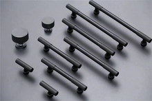 Load image into Gallery viewer, 3.78", 5", 6.3", 8.8", 12.6" Black Drawer Handles & Knobs | Cabinet & Dresser Pulls, Kitchen & Cupboard Handles, Furniture Hardware