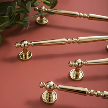 Load image into Gallery viewer, 5"-7.56" Gorgeous Polished Gold Solid Brass Knobs, Pulls & Handles | Cabinet, Drawer & Wardrobe Hardware