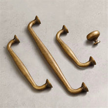 Load image into Gallery viewer, 3.78", 5" (96mm, 128mm) Vintage Antique Bronze Drawer Pulls | Kitchen Cabinet Door Handles, Rustic Cupboard Knobs & Hardware