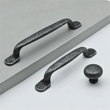 Load image into Gallery viewer, 3.78"-5" (96-128mm) Antique Rustic Pewter Round Knobs, Pulls & Handles | Kitchen, Cabinet Door, Drawer & Dresser Hardware