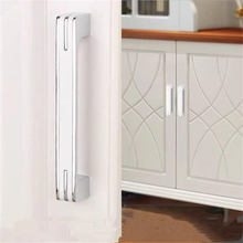 Load image into Gallery viewer, Chrome, Black & White Cabinet Handles | Drawer & Kitchen Cupboard Pulls, Dresser Knobs, Closet & Wardrobe Hardware