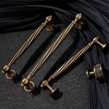 Load image into Gallery viewer, 5"-6.3" Aged Brass & Antique Bronze Knobs, Pulls & Handles | Cabinet, Kitchen, Drawer, Dresser & Cupboard Hardware