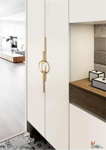 Load image into Gallery viewer, 3.78", 5", 8.8", 10" Brushed Nickel Brass Half Moon Drawer Handles | Cabinet & Kitchen Cupboard Pulls, Bathroom & Dresser Pulls
