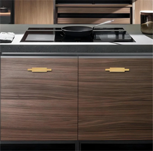 Load image into Gallery viewer, Brass & Pure Copper Modern Nordic Cabinet Handles | Simple Wardrobe Door & Drawer Pulls, Kitchen Cabinet Pulls