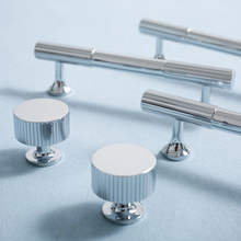 Load image into Gallery viewer, 3.78", 5", 6.3", 8.8", 12.6" Solid Chrome Drawer Handles | Cabinet & Dresser Knobs, Kitchen & Cupboard Pulls, High-Quality Furniture Hardware