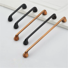Load image into Gallery viewer, 3.78"-10" (128-192mm) Black & Antique Brass Knobs, Pulls & Handles | Cabinet Door, Dresser Drawer, Cupboard & Kitchen Hardware