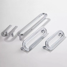 Load image into Gallery viewer, 1.1"-7.55" Unique Hollow Chrome Knobs, Pulls & Handles | Cabinet, Wardrobe, Drawer, Kitchen & Cupboard Hardware