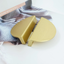 Load image into Gallery viewer, 2.5" (64mm) Modern Brushed Gold Brass Knobs, Pulls & Handles | Drawer, Dresser, Kitchen Cabinet, Wardrobe & Cupboard Hardware