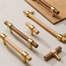 Load image into Gallery viewer, Adjustable Walnut Wood & Beech Pulls, Knobs & Handles | Drawer, Cupboard, Cabinet & Dresser Hardware