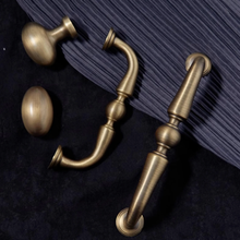 Load image into Gallery viewer, 3.78", 5" Antique Bronze & Aged Brass Knobs & Pulls | Vintage Art Deco Cabinet, Kitchen, Drawer, Wardrobe & Closet Hardware
