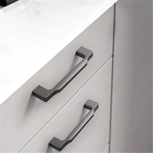 Load image into Gallery viewer, 3.78", 5", 6.3", 7.56", 12.6" (96, 128, 160, 320mm) Brushed Brass Nickel & Gun Black Dresser Pulls | Simple Kitchen Cabinet Handles, Drawer Knobs