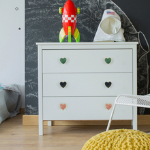 Load image into Gallery viewer, Heart Knobs | Acrylic & Brass Drawer Pulls, Dresser & Kitchen Cabinet Knobs, Handles, Hardware