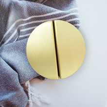 Load image into Gallery viewer, 2.5" (64mm) Modern Brushed Gold Brass Knobs, Pulls & Handles | Drawer, Dresser, Kitchen Cabinet, Wardrobe & Cupboard Hardware