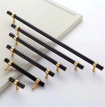 Load image into Gallery viewer, 3.78"-7.56" Black, Gold & Brushed Nickel Knobs, Pulls & Handles | Drawer, Cabinet, Dresser, Kitchen & Wardrobe Hardware