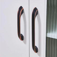 Load image into Gallery viewer, 2.5", 3.75", 5", 6.3", 7.55", 8.8" Black Copper Handles | Cabinet & Drawer Pulls, Dresser & Kitchen Knobs, Wardrobe Hardware