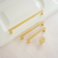 Load image into Gallery viewer, 3.78", 5.0", 6.3", 7.55", 8.8", 12.6" Brushed Brass & Gray Nickel Drawer Pulls | Kitchen Cabinet, Closet & Wardrobe Handles, Knobs