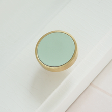 Load image into Gallery viewer, 3.78", 5", 8.8" Solid Brass Cabinet Handles | Colorful Light Green Dresser & Drawer Knobs, Wardrobe & Kitchen Cupboard Pulls, Hardware