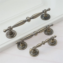Load image into Gallery viewer, 3.78" (96mm), 5.0" (128mm) Antique Copper & Bronze Pulls | Rustic Chic Drawer, Cabinet, Dresser & Kitchen Handles