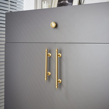 Load image into Gallery viewer, 3.78"-10" Brushed Brass Knobs, Pulls & Handles | Drawer, Dresser, Kitchen, Cabinet & Door Hardware