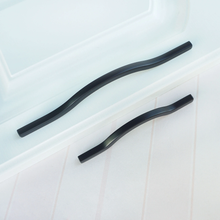 Load image into Gallery viewer, 3.78", 5.0", 7.55", 11.3" (96, 128mm) Arch Bridge Cabinet Handles | Black & Dark Gray Dresser Knobs, Drawer Pulls, Wardrobe & Cupboard Handles