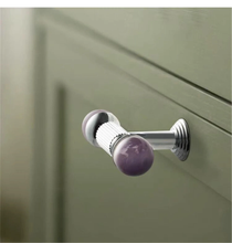 Load image into Gallery viewer, 3.78"-8.8" Art Decor Luxury Pulls & Knobs (Pink Crystal Stone, Shiny Gold, Purple, White, Chrome) | Cabinet, Dresser & Drawer Hardwar