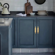 Load image into Gallery viewer, Brass & Pure Copper Modern Nordic Cabinet Handles | Simple Wardrobe Door & Drawer Pulls, Kitchen Cabinet Pulls