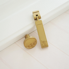 Load image into Gallery viewer, Round & Rectangle Brass Knobs | Champagne Gold Cabinet & Kitchen Cupboard Knobs, Drawer Pulls, Chinese Style Handles