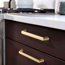 Load image into Gallery viewer, 3.78"-7.55" Black Copper & Brushed Brass Knobs & Pulls | Dresser, Drawer, Kitchen & Antique Coffee Cabinet Door Handles