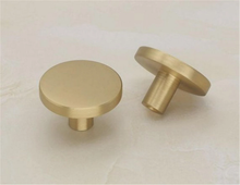 Load image into Gallery viewer, Brass Black & Bronze Vintage Retro Round Knobs | Cabinet Door Handles, Drawer & Dresser Pulls