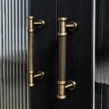 Load image into Gallery viewer, 3.78"-7.55" Aged Brass & Antique Bronze Drop Ring Knobs, Pulls & Handles | Cabinet, Drawer, Dresser, Kitchen & Cupboard Hardware
