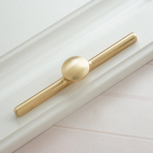 Load image into Gallery viewer, 1.25"-5.0" Brushed Brass Knobs, Pulls & Handles | Dresser, Drawer, Cabinet Door & Kitchen Cupboard Hardware