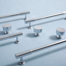 Load image into Gallery viewer, 3.78", 5", 6.3", 8.8", 12.6" Solid Chrome Drawer Handles | Cabinet & Dresser Knobs, Kitchen & Cupboard Pulls, High-Quality Furniture Hardware