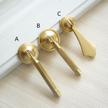 Load image into Gallery viewer, Brass Drop Ring Knobs & Pulls | Gold Drawer, Dresser & Cabinet Door Knobs, Furniture Hardware Handles