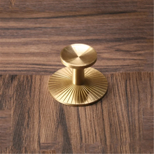 Load image into Gallery viewer, Gold Brass Drawer & Dresser Knobs with Back Plate | Kitchen & Cabinet Pulls, Door Knob Decor, Furniture Hardware