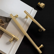 Load image into Gallery viewer, 3.78", 5", 7.55" Shiny Gold & Titanium Black Kitchen Pulls | Drawer Knobs, Wardrobe & Cabinet Pulls, Cabinet Hardware