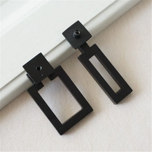 Load image into Gallery viewer, Black Drop Ring Drawer Handles | Cabinet Door Knobs, Dresser & Kitchen Pulls, Pull Handles