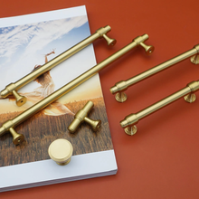 Load image into Gallery viewer, Solid Brass Knobs, Pulls & Handles | Cabinet, Dresser, Drawer, Kitchen & Wardrobe Hardware
