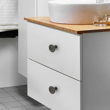 Load image into Gallery viewer, 3.78"-5.0" (96-128mm) Simple Modern Brushed Brass & Black Pulls, Knobs & Handles | Cabinet, Dresser, Drawer & Wardrobe Hardware