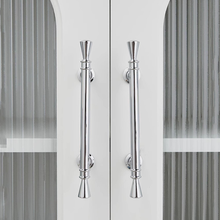 Load image into Gallery viewer, 3.78"-5" Chrome Silver & Solid Brass Knobs & Pulls | Cabinet, Drawer, Wardrobe, Cupboard, Kitchen & Furniture Hardware