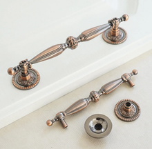 Load image into Gallery viewer, 3.78" (96mm), 5.0" (128mm) Antique Copper & Bronze Pulls | Rustic Chic Drawer, Cabinet, Dresser & Kitchen Handles