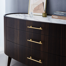 Load image into Gallery viewer, 3.78"-10" Brushed Brass Knobs, Pulls & Handles | Drawer, Dresser, Kitchen, Cabinet & Door Hardware