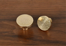 Load image into Gallery viewer, Hammered Modern Brass Knobs & Pulls | Simple Cabinet & Drawer Handles, Kitchen Door Hardware