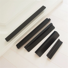 Load image into Gallery viewer, 2.5", 3.78", 5", 6.3", 7.55", 8.8", 10", 11.3" Black Brass Kitchen Handles | Drawer Pulls, Cabinet & Wardrobe Knobs, Hardware